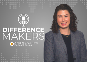 Difference Makers Podcast Logo & Claire Richardson, CISR
