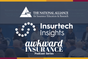 The National Alliance, Insurtech Insights, Awkward Insurance logos
