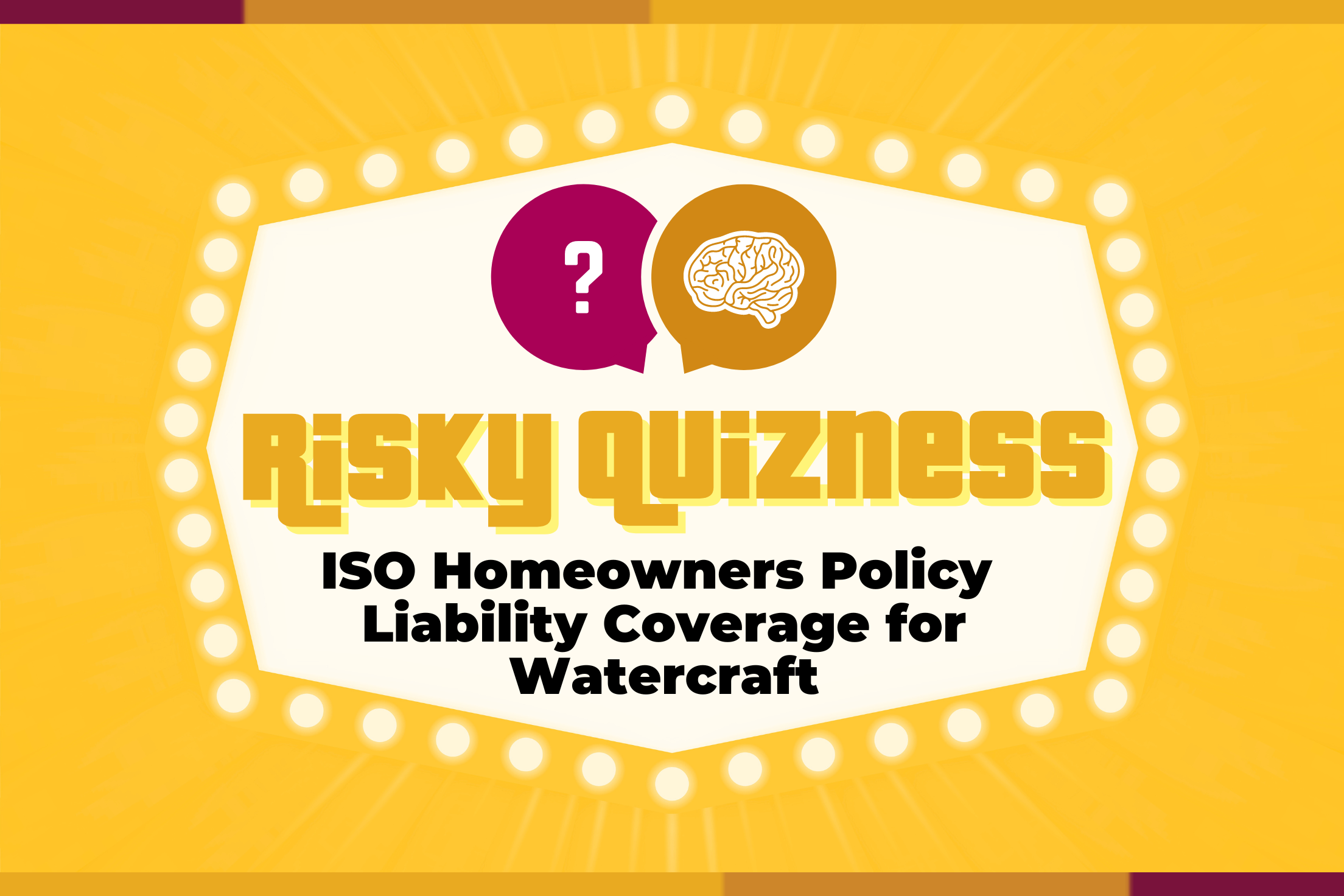 ISO Homeowners Policy Liability Coverage for Watercraft
