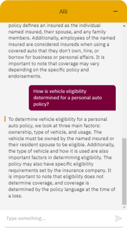 Prompt: How is vehicle eligibility determined for a personal auto policy?